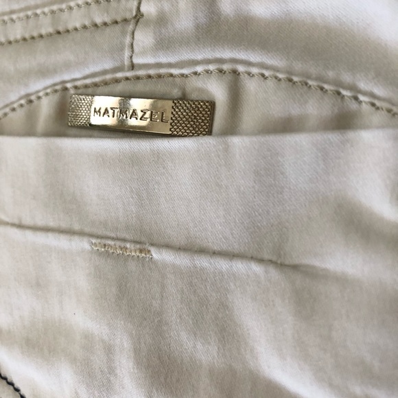 Matmazel European Designer White Capri Jean Pants - Picture 7 of 16